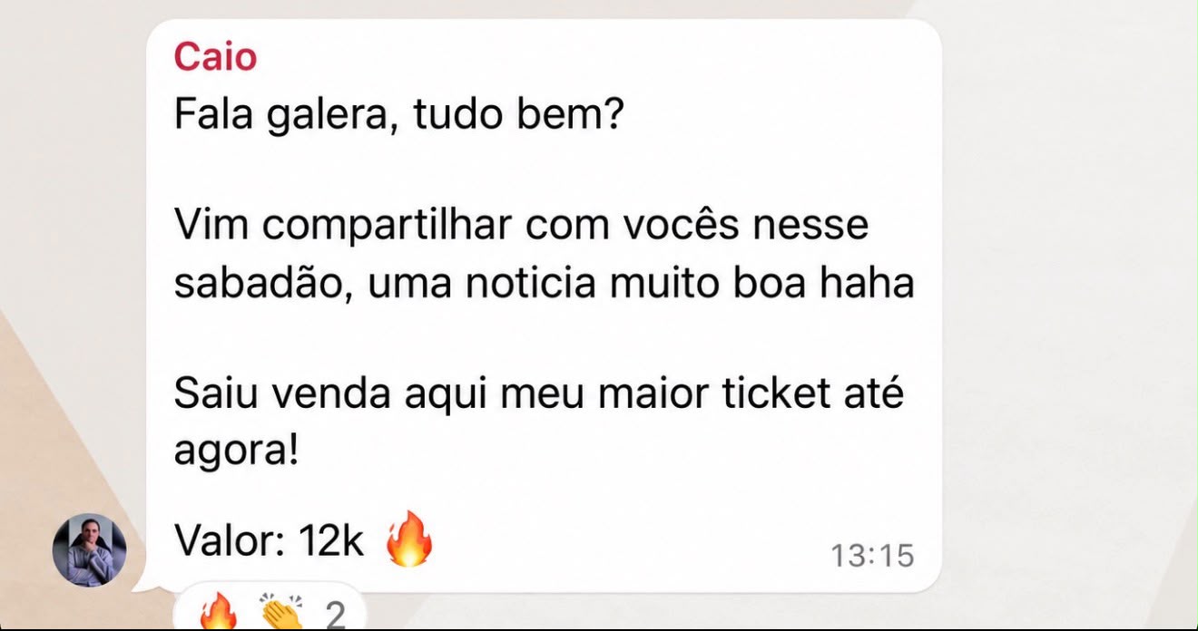 Depoimento de aluno