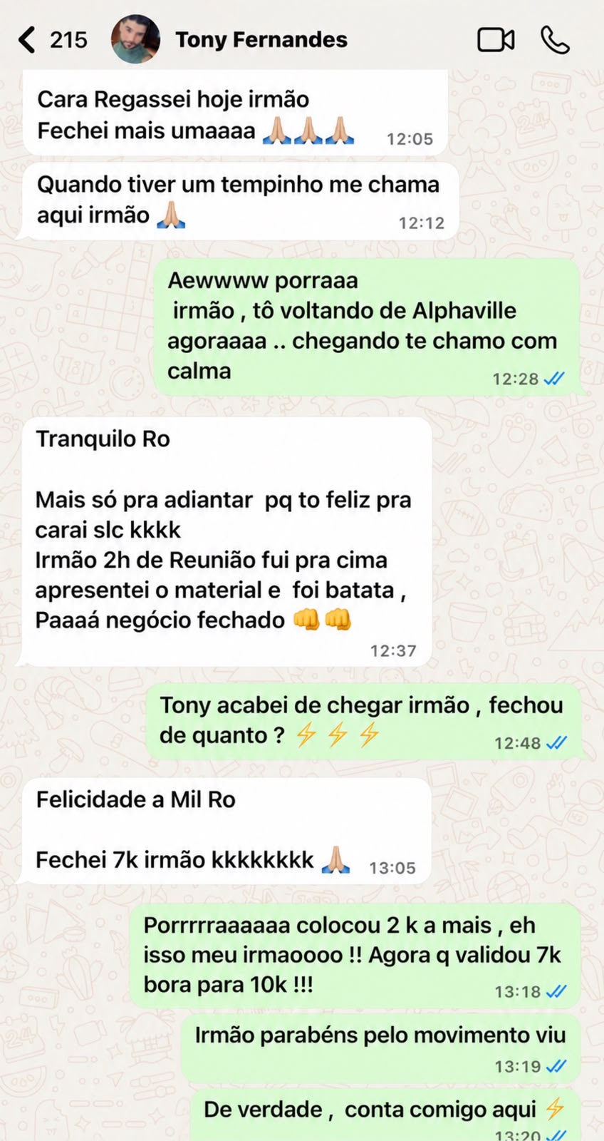 Depoimento de aluno